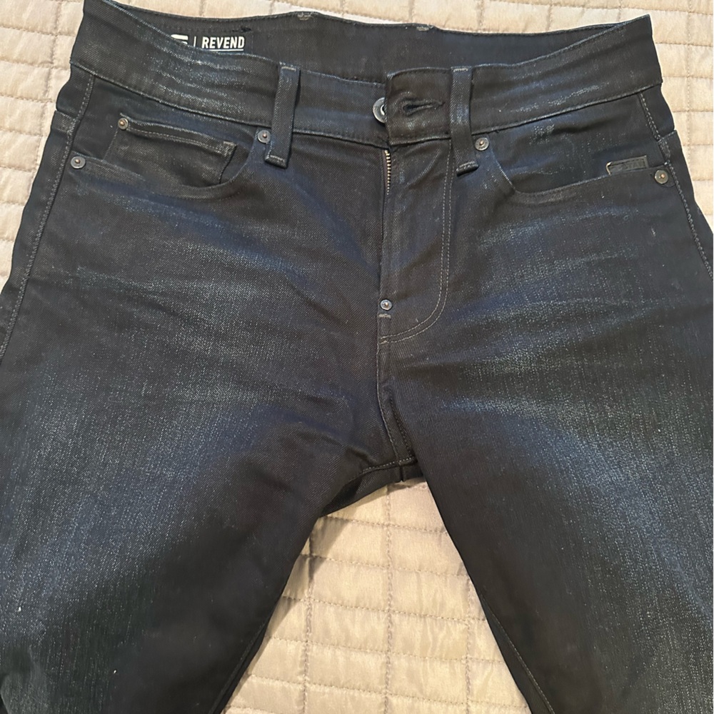 Men’s Raw Star Raw Skinny Jeans, size 29x32, dark rinse.